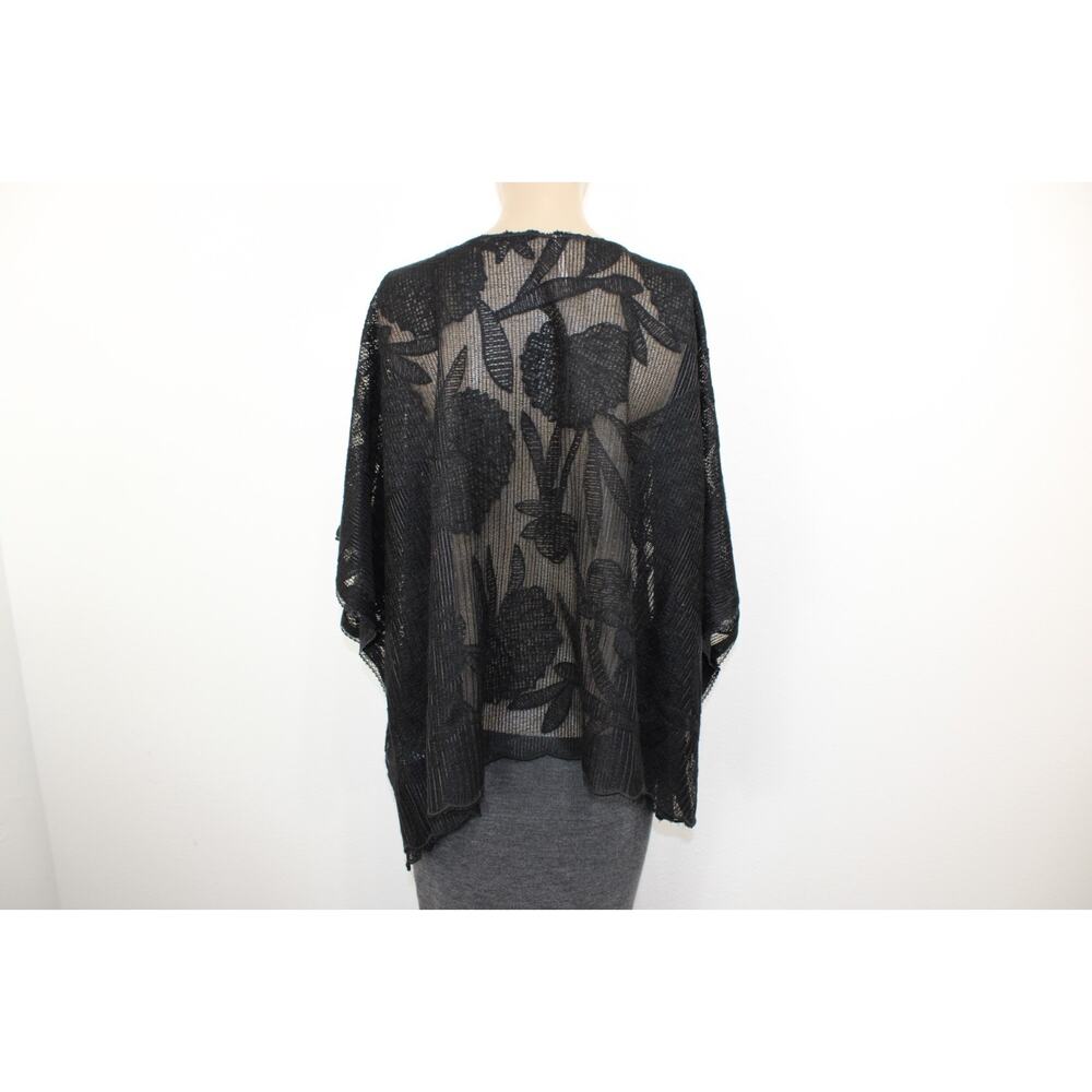 Free People Bohemian Gypsy Witchy Lace Willow Tie Front Cape Kimono OS Fairy - Picture 10 of 12
